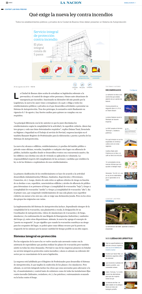 pageshot of 'Qu exige la nueva ley contra incendios - LA NACION' @ 2018-...(2)